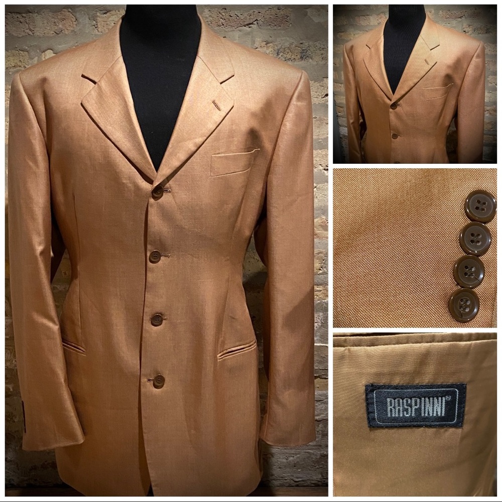 40L Vintage Raspinni Wool Silk Blend Blazer Jacket